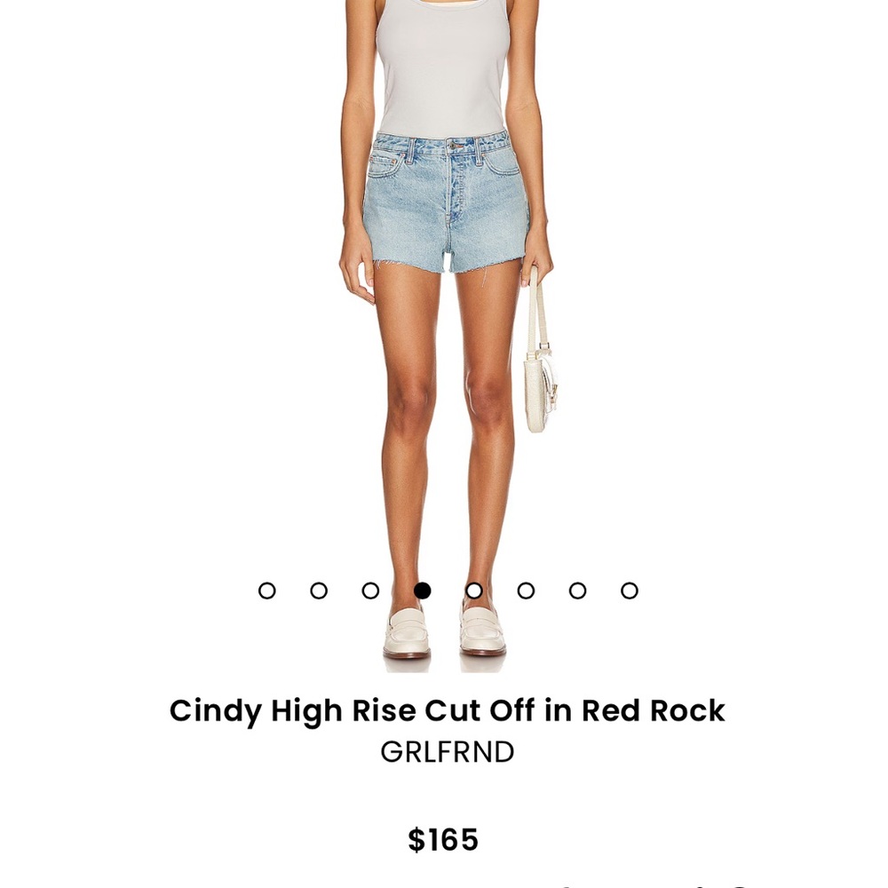 GRLFRND high rise “Cindy” denim shorts
